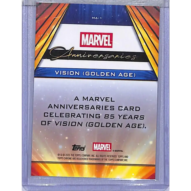 2025 Topps Chrome Anniversaries #MA-1 Vision (Golden Age) NM-MT - Baseball Card Single
