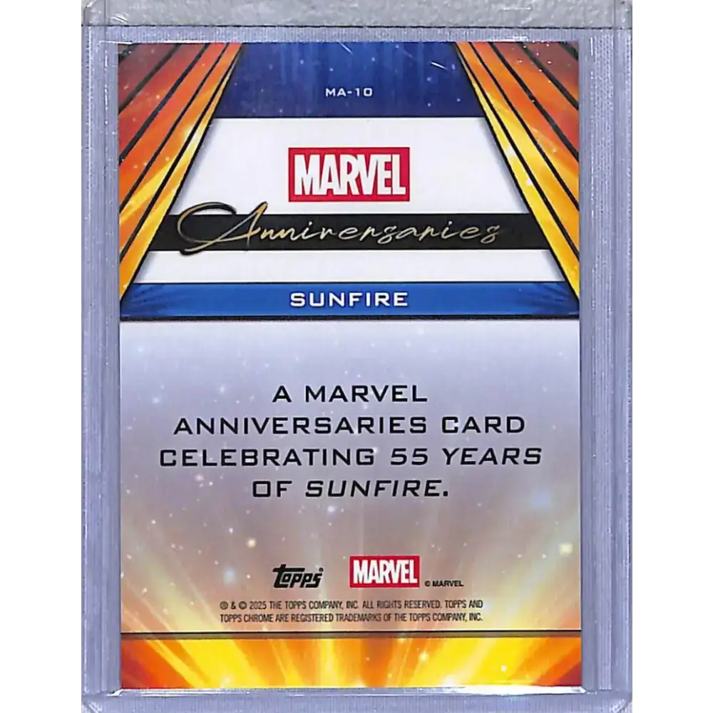 2025 Topps Chrome Anniversaries #MA-10 Sunfire NM-MT - Marvel Card Single