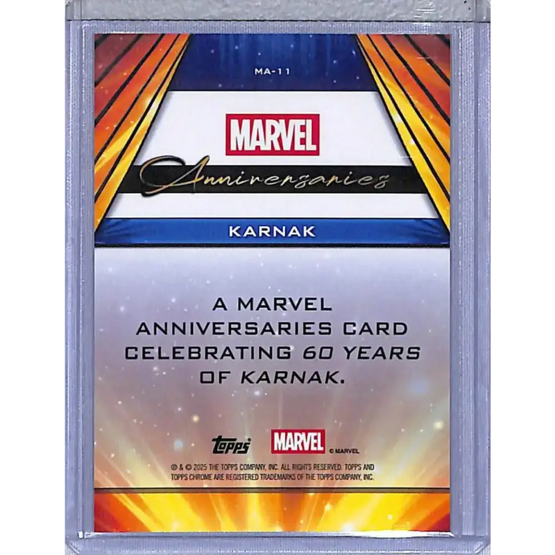 2025 Topps Chrome Anniversaries #MA-11 Karnak NM-MT - Marvel Card Single