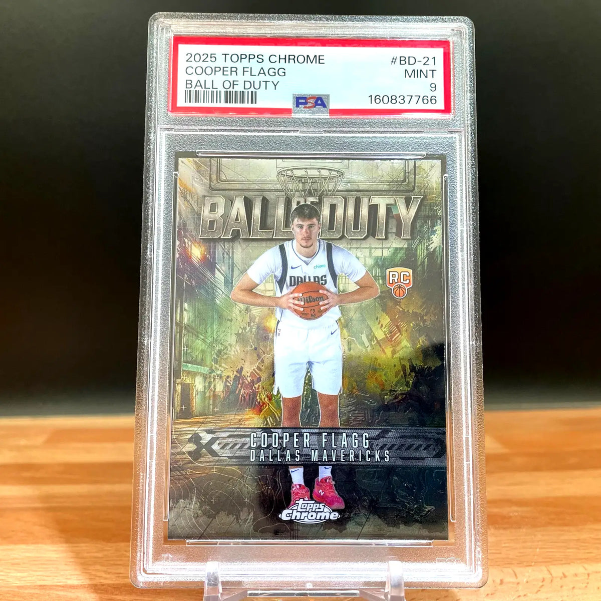 2025 Topps Chrome Ball of Duty Cooper Flagg #BD-21 (RC) PSA 9 Mavericks CG95 - Basketball Card Single