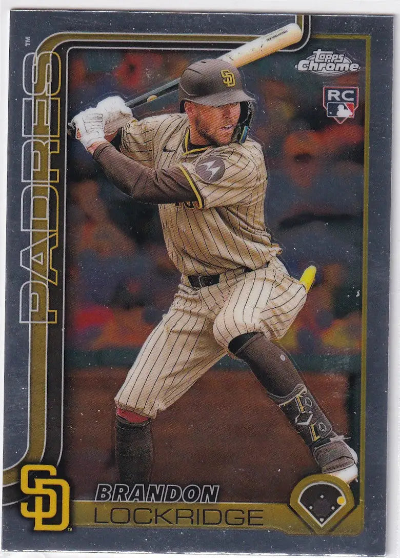 2025 Topps Chrome Baseball Brandon Lockridge San Diego Padres trading card