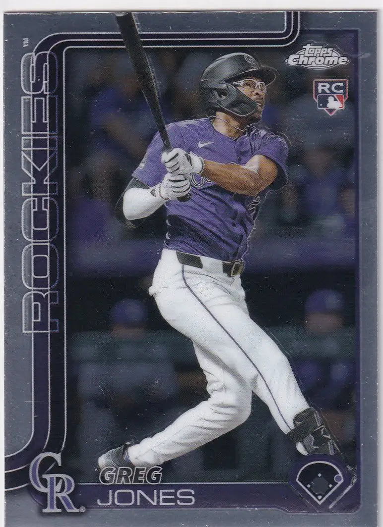 2025 Topps Chrome Baseball #265 Greg Jones - Colorado Rockies
