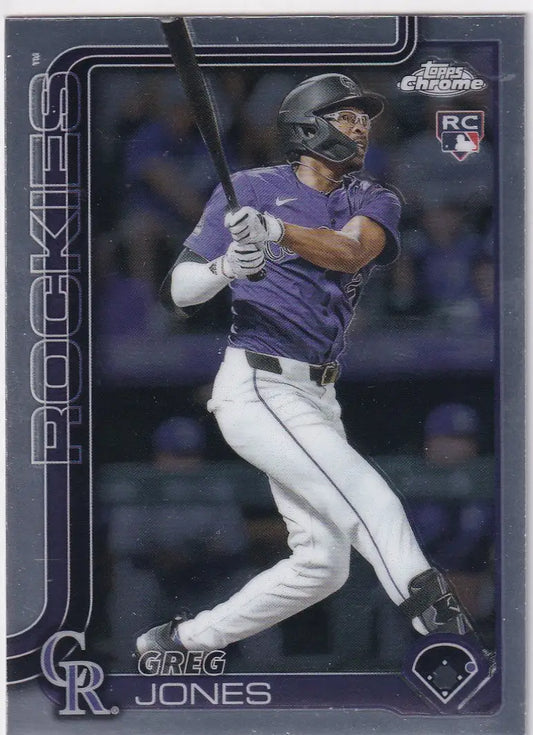 2025 Topps Chrome Baseball #265 Greg Jones - Colorado Rockies - Baseball Card Single