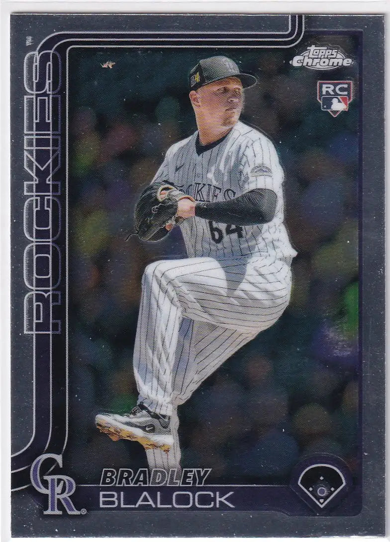 2025 Topps Chrome Baseball Bradley Blalock Colorado Rockies card collectible