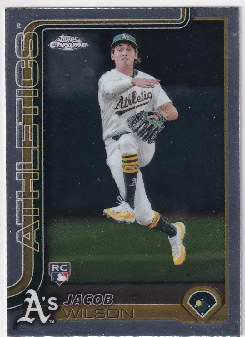 Jacob Wilson baseball card from 2025 Topps Chrome Baseball series