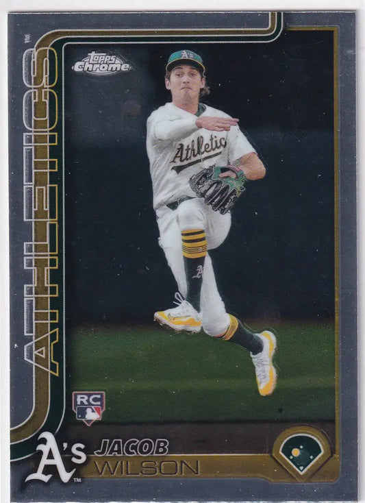 Jacob Wilson baseball card from 2025 Topps Chrome Baseball series