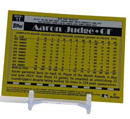 2025 Topps Chrome Baseball - Aaron Judge 35th Anniversary Insert 90CB-11 Yankees