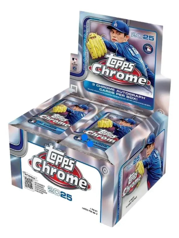 2025 Topps Chrome Baseball Jumbo Box featuring topps chrome baseball cards