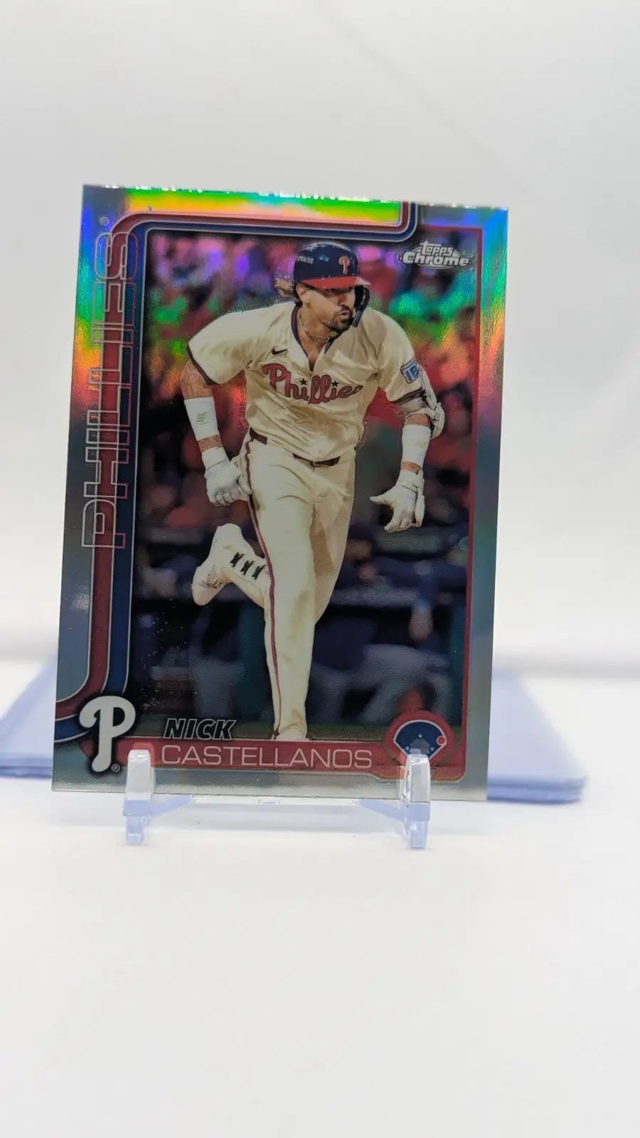 2025 Topps Chrome Baseball Nick Castellanos #226 Refractor Phillies - Baseball Card Single