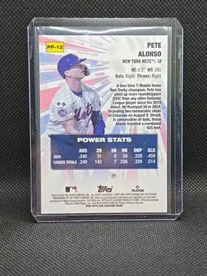 2025 Topps Chrome Baseball Power Players PP-12 Pete Alonso New York Mets