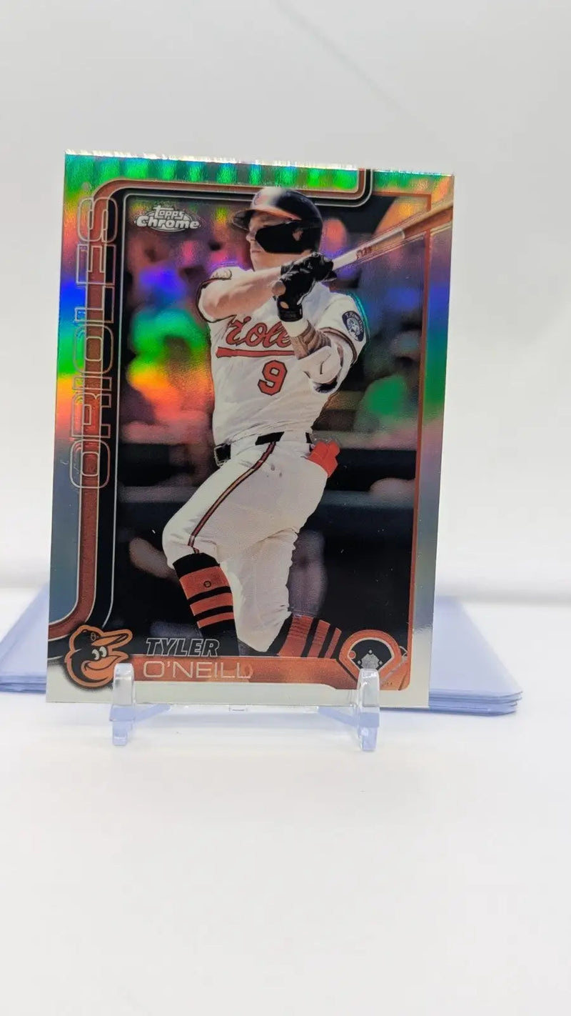 2025 Topps Chrome Baseball Tyler O’Neill #290 Chrome Refractor Baltimore Orioles - Baseball Card Single