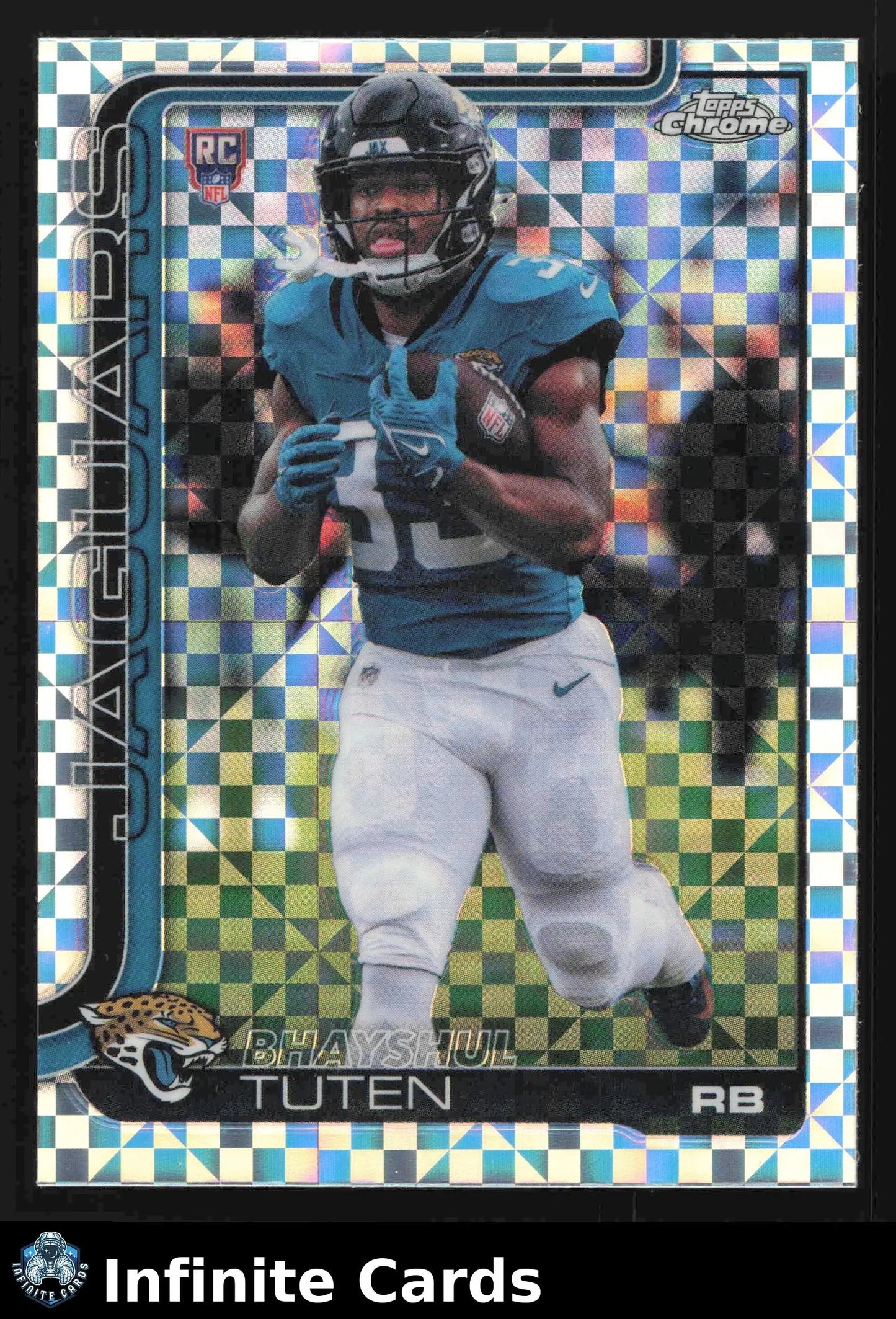 2025 Topps Chrome BHAYSHUL TUTEN #389 X-Fractor Jacksonville Jaguars RC - Football Card Single
