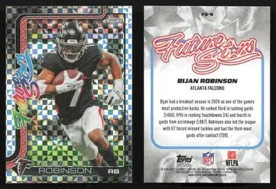 2025 Topps Chrome BIJAN ROBINSON #FS-9 X-Fractor Atlanta Falcons
