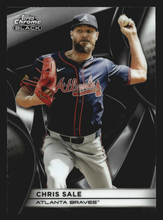 2025 Topps Chrome Black #113 Chris Sale Atlanta Braves - Baseball Card Single