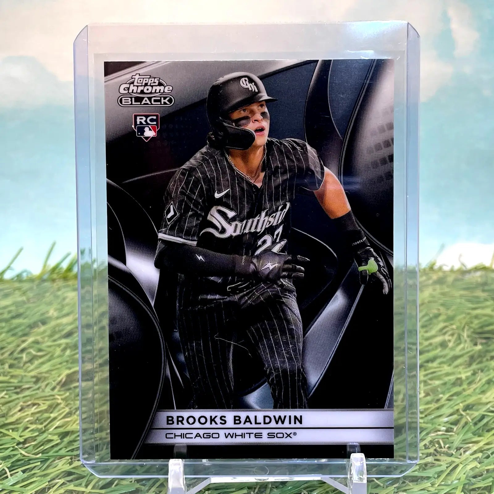 Brooks Baldwin baseball card from 2025 Topps Chrome Black series, part of Topps Chrome collection