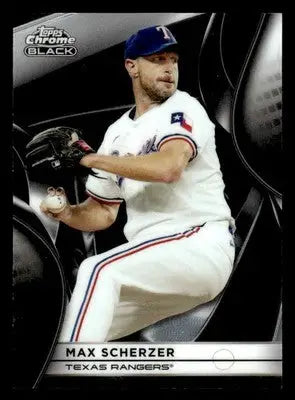 2025 Topps Chrome Black #34 Max Scherzer - Baseball Card Single