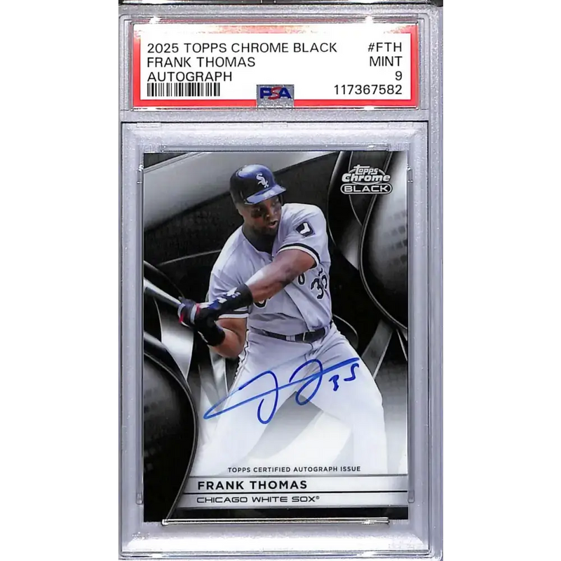 2025 Topps Chrome Black #CBA-FTH Frank Thomas PSA 9 MINT Auto Chicago White Sox - Baseball Card Single