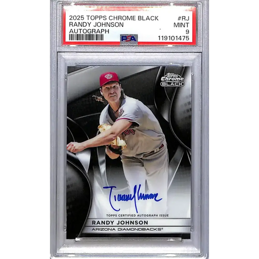 2025 Topps Chrome Black #CBA-RJ Randy Johnson PSA 9 MINT Auto Arizona Diamondbacks - Baseball Card Single