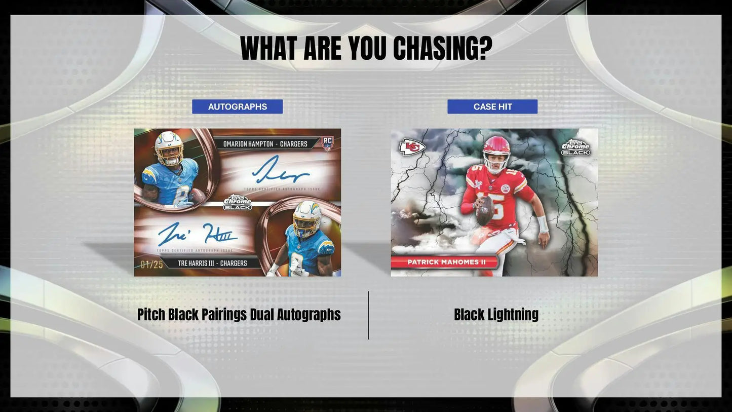 2025 Topps Chrome Black Football Hobby Box | Columbia Sports Cards - Sports Card Hobby Boxes