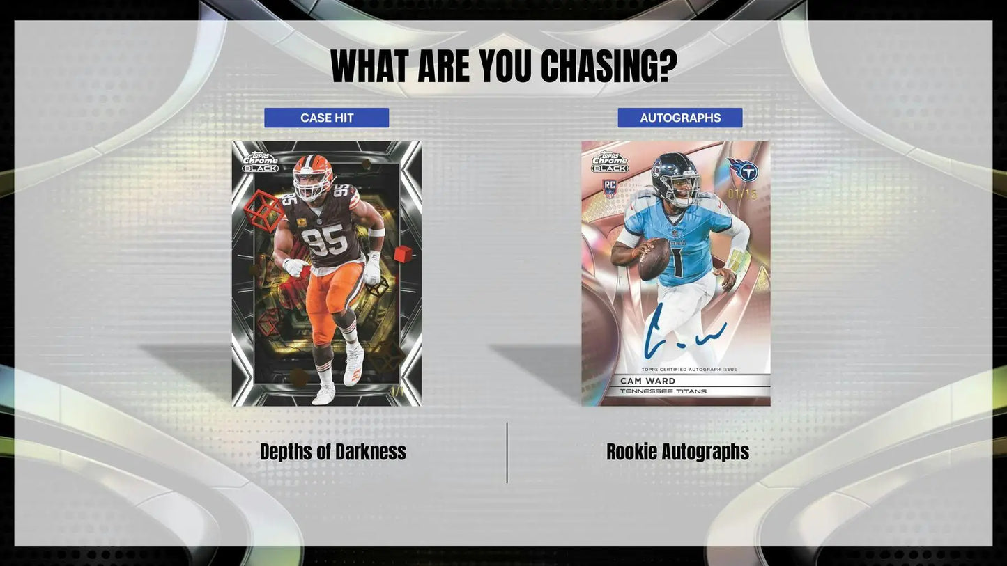 2025 Topps Chrome Black Football Hobby Box | Columbia Sports Cards - Sports Card Hobby Boxes