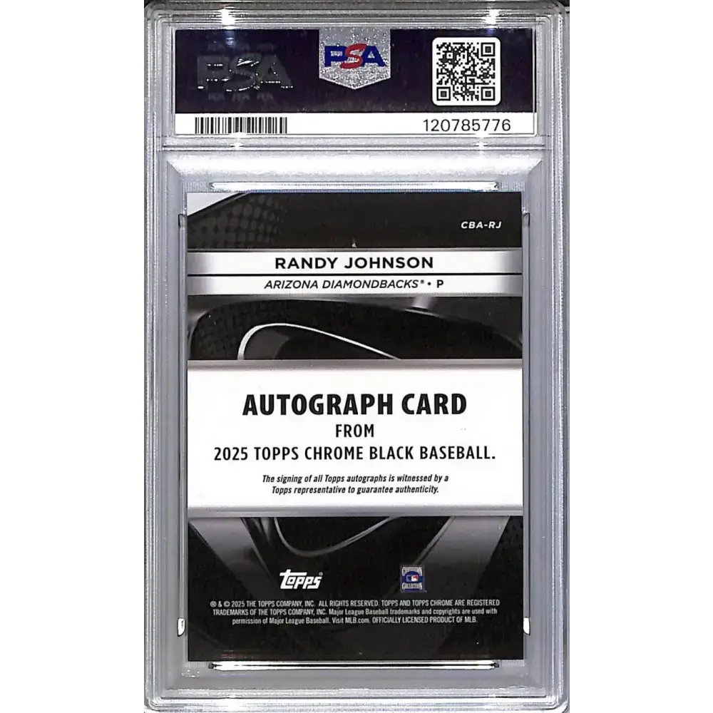 2025 Topps Chrome Black Green #CBA-RJ Randy Johnson PSA 10 GEM MINT Auto 5/99 Arizona Diamondbacks - Baseball Card