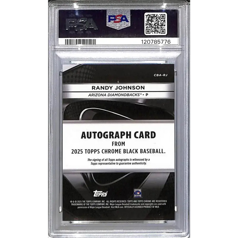 2025 Topps Chrome Black Green #CBA-RJ Randy Johnson PSA 10 GEM MINT Auto 5/99 Arizona Diamondbacks - Baseball Card