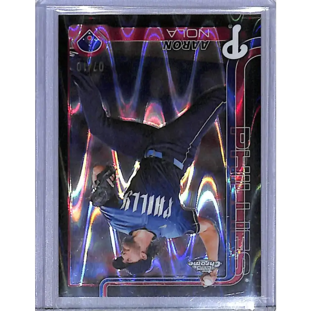 2025 Topps Chrome Black Raywave #286 Aaron Nola NM-MT 7/10 Philadelphia Phillies - Baseball Card Single