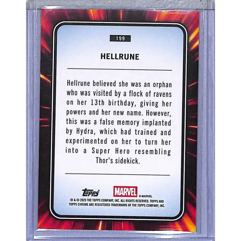 2025 Topps Chrome Blue and Green #199 Hellrune NM-MT 080/199 - Non-Sports Card Single