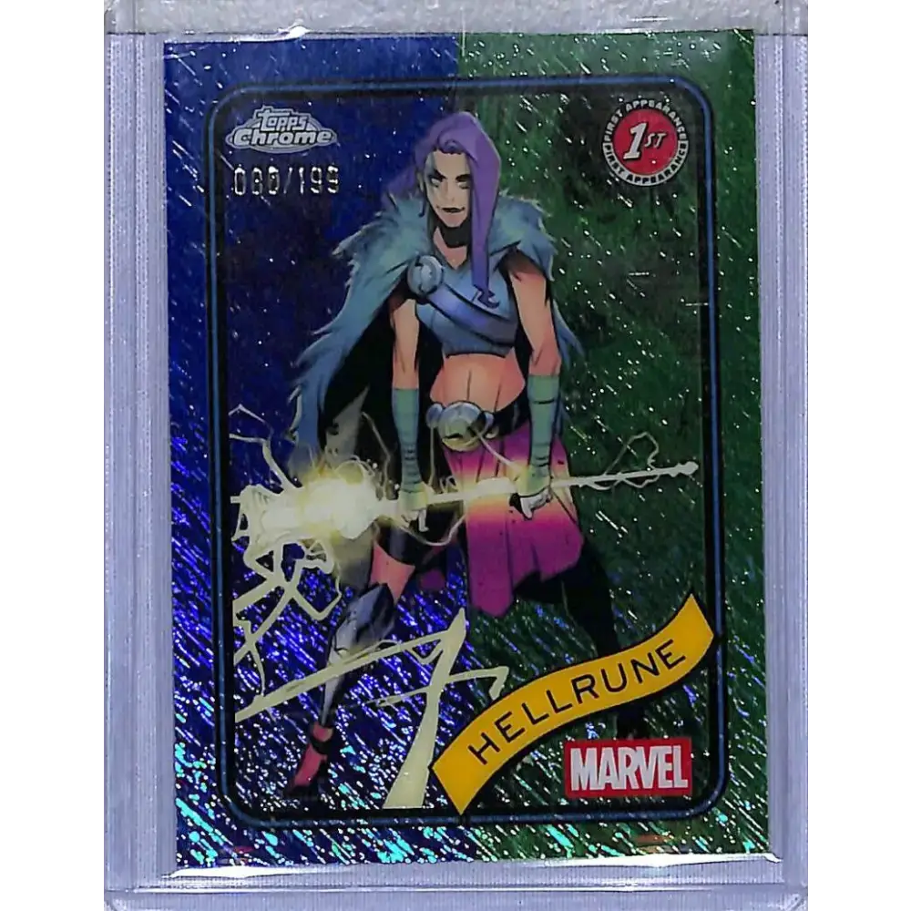 2025 Topps Chrome Blue and Green #199 Hellrune NM-MT 080/199 - Non-Sports Card Single