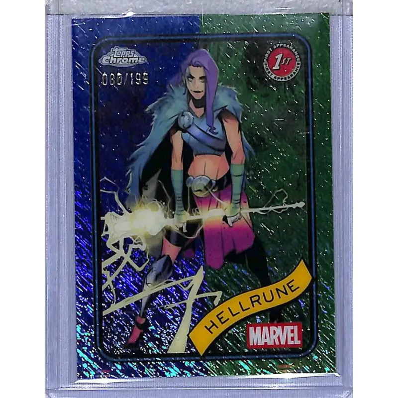 2025 Topps Chrome Blue and Green #199 Hellrune NM-MT 080/199 - Non-Sports Card Single