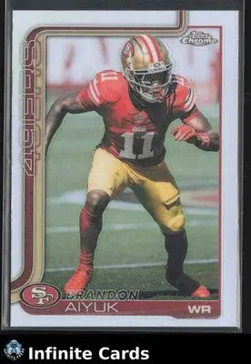 2025 Topps Chrome BRANDON AIYUK #266 Refractor San Francisco 49ers
