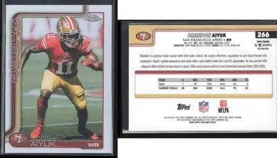 2025 Topps Chrome BRANDON AIYUK #266 Refractor San Francisco 49ers - Football Card Single