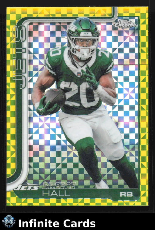 2025 Topps Chrome BREECE HALL #238 Lime Green X-Fractor New York Jets - Football Card Single