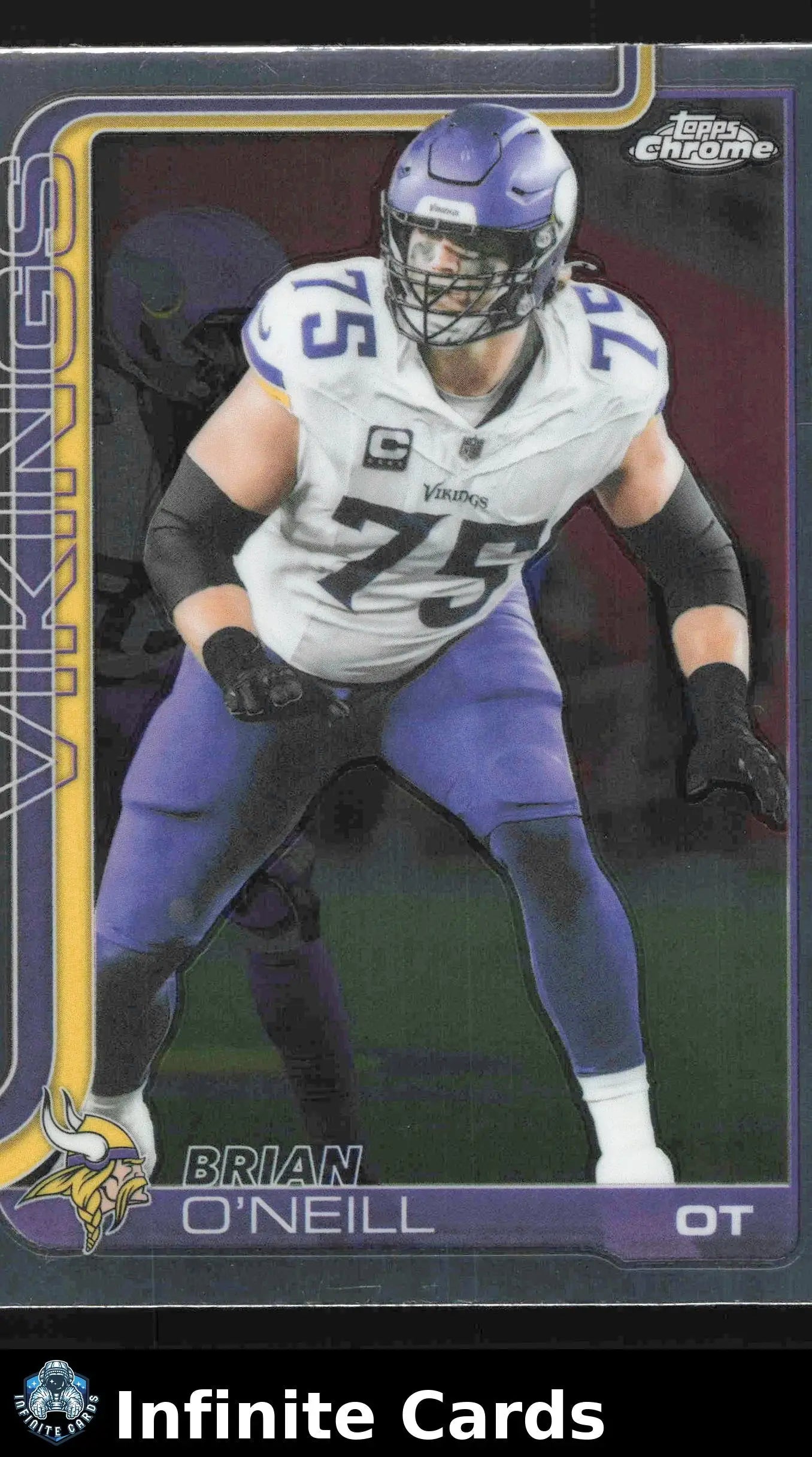 2025 Topps Chrome BRIAN O’NEILL #196 Minnesota Vikings - Football Card Single