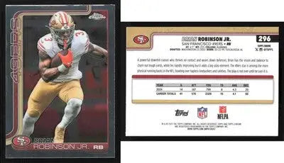 2025 Topps Chrome BRIAN ROBINSON JR. #296 Chrome San Francisco 49ers - Football Card Single