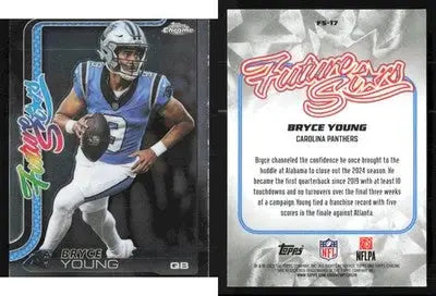 2025 Topps Chrome BRYCE YOUNG #FS-17 Future Stars Chrome Carolina Panthers - Football Card Single