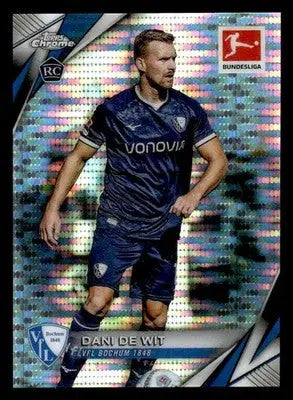 2025 Topps Chrome Bundesliga #14 Dani De Wit Pulsar Refractor - Soccer Card Single