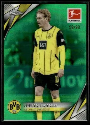 2025 Topps Chrome Bundesliga #24 Julian Brandt Green Refractor #/99 - Soccer Card Single