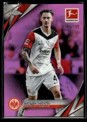 2025 Topps Chrome Bundesliga #30 Robin Koch Pink Refractor #/199 - Soccer Card Single