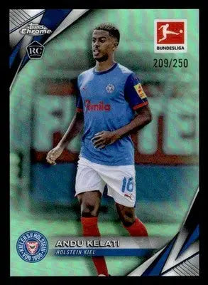 2025 Topps Chrome Bundesliga #55 Andu Kelati Neon Green Refractor #/250