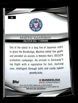 2025 Topps Chrome Bundesliga #56 Shuto Machino Neon Green Lava Refractor #/250