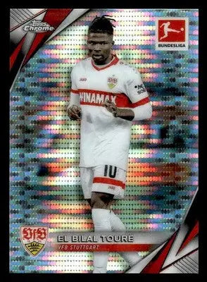 2025 Topps Chrome Bundesliga #93 El Bilal Toure Pulsar Refractor - Soccer Card Single