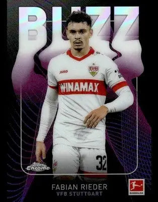 2025 Topps Chrome Bundesliga #BU-8 Fabian Rieder Buzz - Soccer Card Single