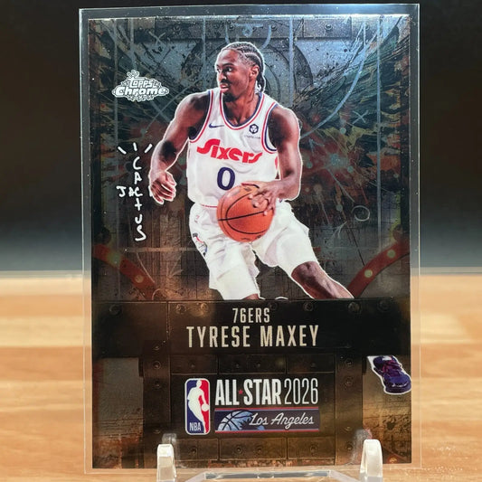 2025 Topps Chrome Cactus Jack All Star Game Exclusive Tyrese Maxey SIXERS CG21 - Basketball Card Single