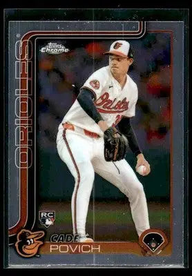 2025 Topps Chrome Cade Povich #140 RC Baltimore Orioles