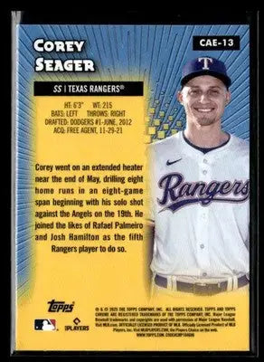 2025 Topps Chrome #CAE-13 Corey Seager Chrome All-Etch - Baseball Card Single