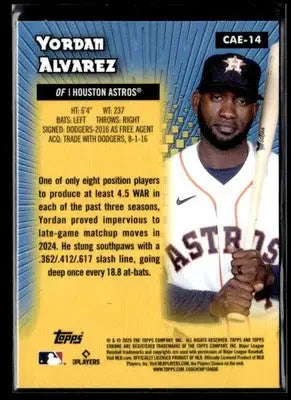 2025 Topps Chrome #CAE-14 Yordan Alvarez Chrome All-Etch - Baseball Card Single