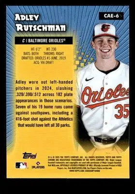 2025 Topps Chrome #CAE-6 Adley Rutschman Chrome All-Etch - Baseball Card Single