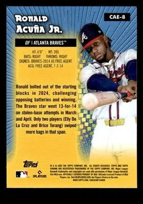 2025 Topps Chrome #CAE-8 Ronald Acuna Jr. Chrome All-Etch - Baseball Card Single