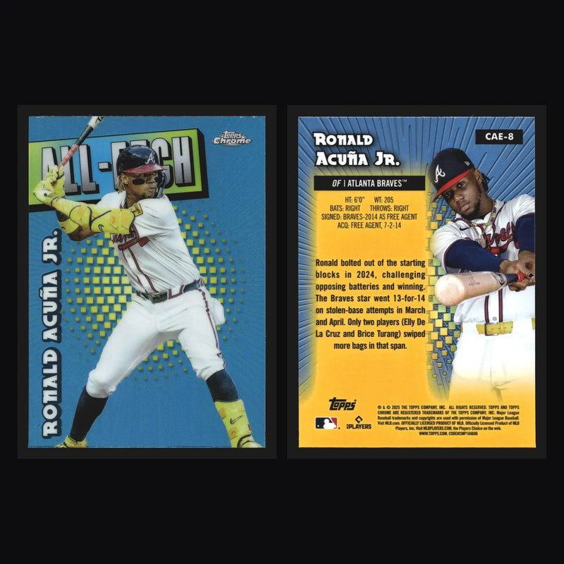 2025 Topps Chrome #CAE-8 Ronald Acuna Jr Atlanta Braves All-Etch Insert